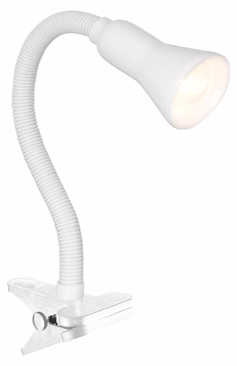 Lampada Contemporanea Desk Partners Acciaio Bianco Policarbonato 1 Luce E14