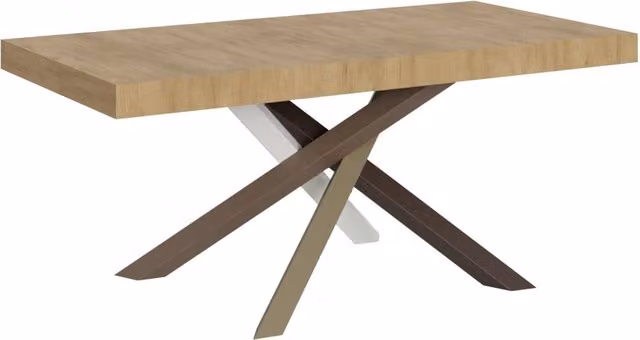 Tavolo da pranzo allungabile Volantis GIORDANOSHOP in legno di quercia naturale marrone L: 180-284 cm, P: 90 cm, H: 77 cm