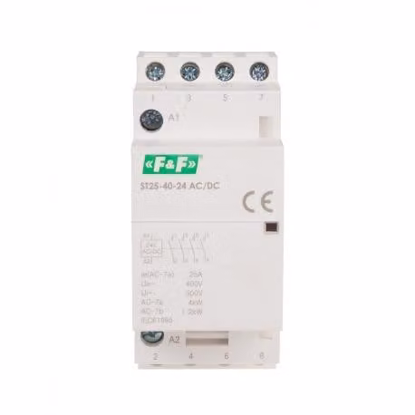 Contattore modulare ST25-40 24 V AC/DC 4xNO, 25A, 24V DC Elettromagnetico F&F