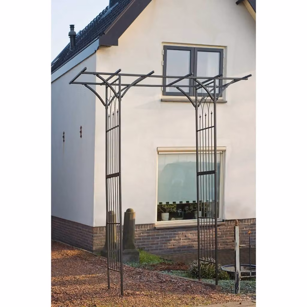 Arco da giardino Nature in metallo 114x66x232 cm nero