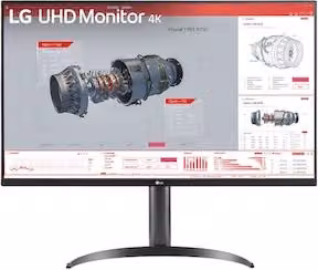 Monitor LG 32BR55UK B da 32 pollici con risoluzione UHD 4K IPS, colore nero, con connettività HDMI e DisplayPort