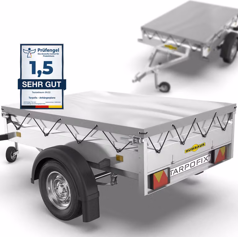 Tarpofix® Telo per rimorchio 258x136x8 cm - Telo piatto per Humbaur HA132513 HA752513 HA152513 HA202513 e teli di copertura per rimorchi per auto