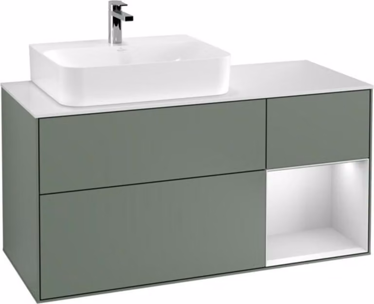 Mobiletto V&B Finion 120cm, Pl w m, Rg r w m Lac, Oli. m Lac