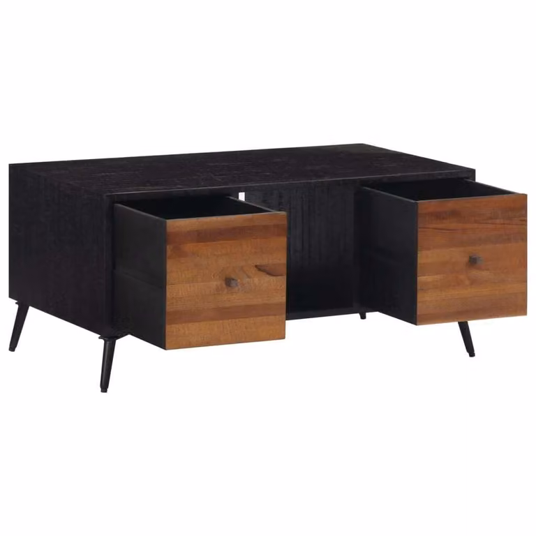 Tavolino 90x50x41 cm Legno massiccio riciclato teak