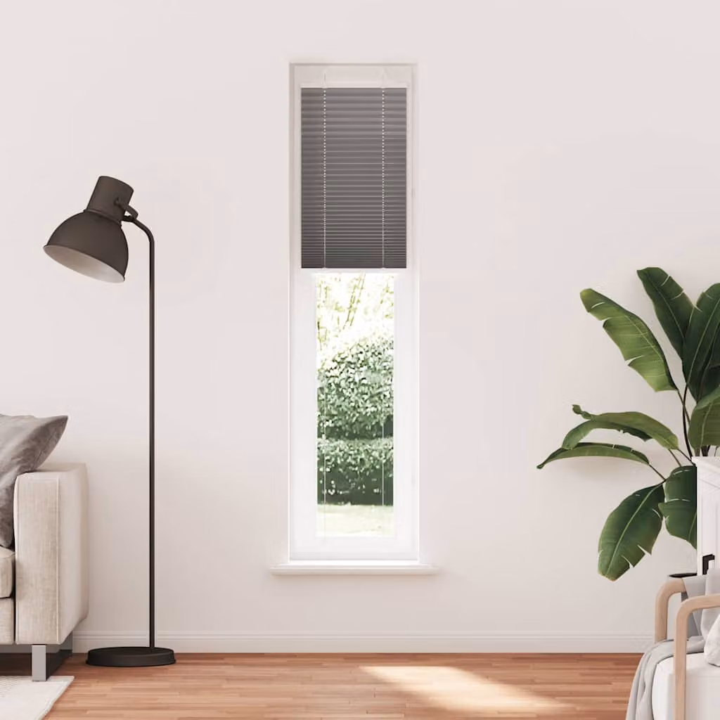 vidaXL Tenda Plissettata Antracite 40x200 cm Larghezza Tessuto 39,4 cm