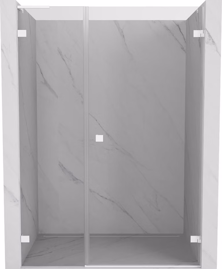 Mexen Lunar-B L porta doccia a battente destra 110 cm, trasparente, bianco - 832SL-110-050-20-00-P