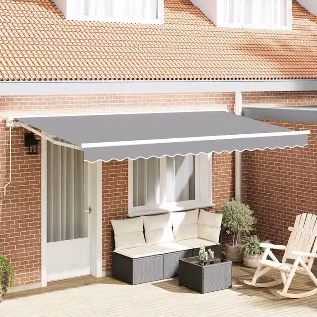 Struttura della tenda Regolabile-Telaio per tenda da sole Bianco 4 x 2 m Acciaio