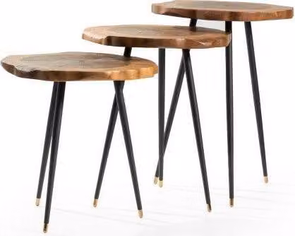 Runder Beistelltisch-Set Wohnzimmer Luxus Tische Wohnzimmer Couchtische