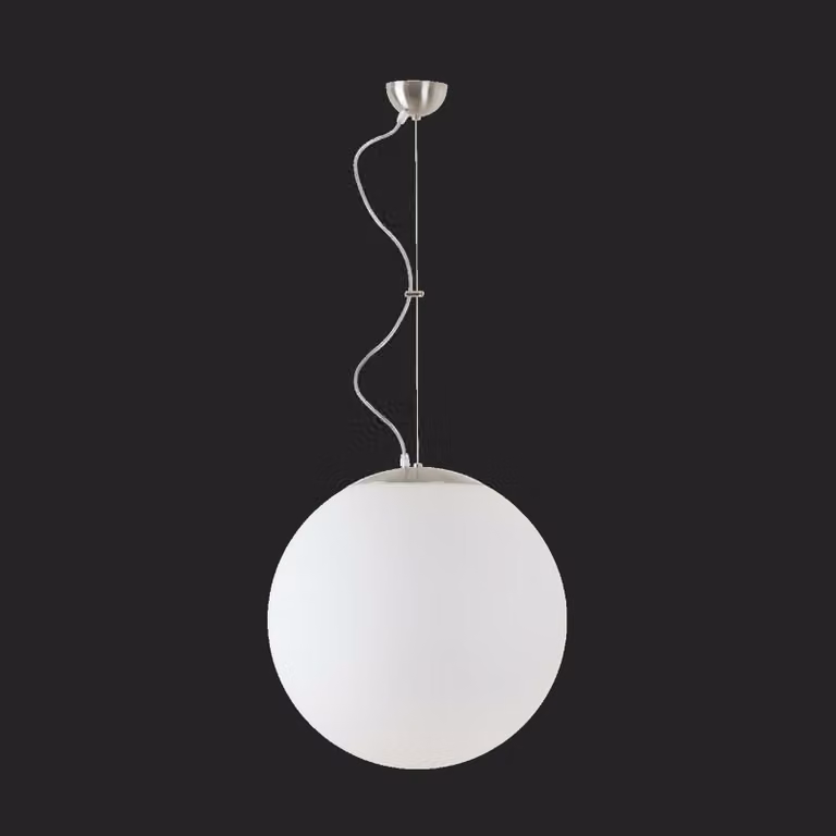 OSMONT ISI70753 ISIS L4 PM-M Apparecchio a sospensione in plastica acciaio inox spazzolato/bianco IP40 4000 K 41W LED combinazione di emergenza 3 h