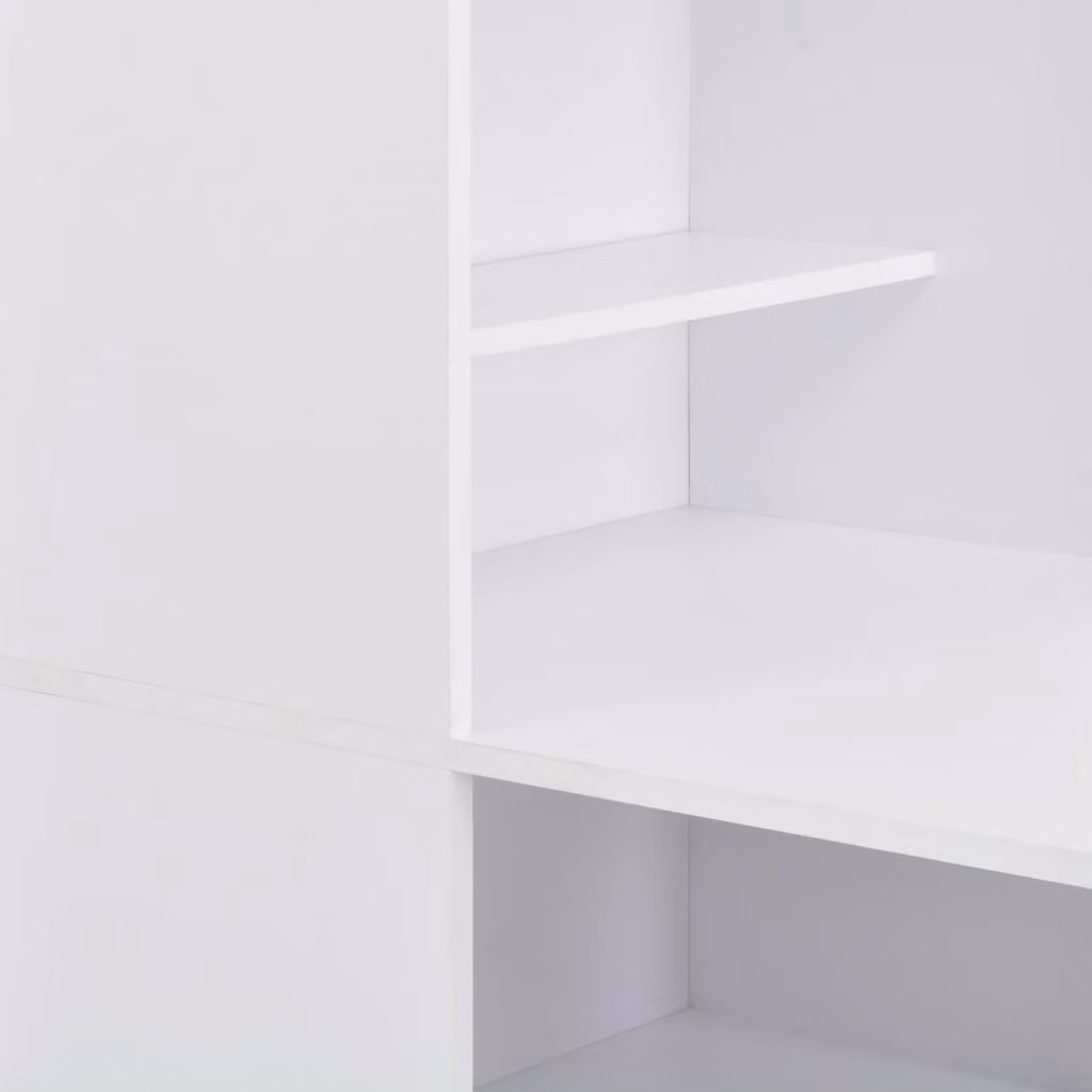 vidaXL Tavolo da bar con armadio bianco 115 x 59 x 200 cm