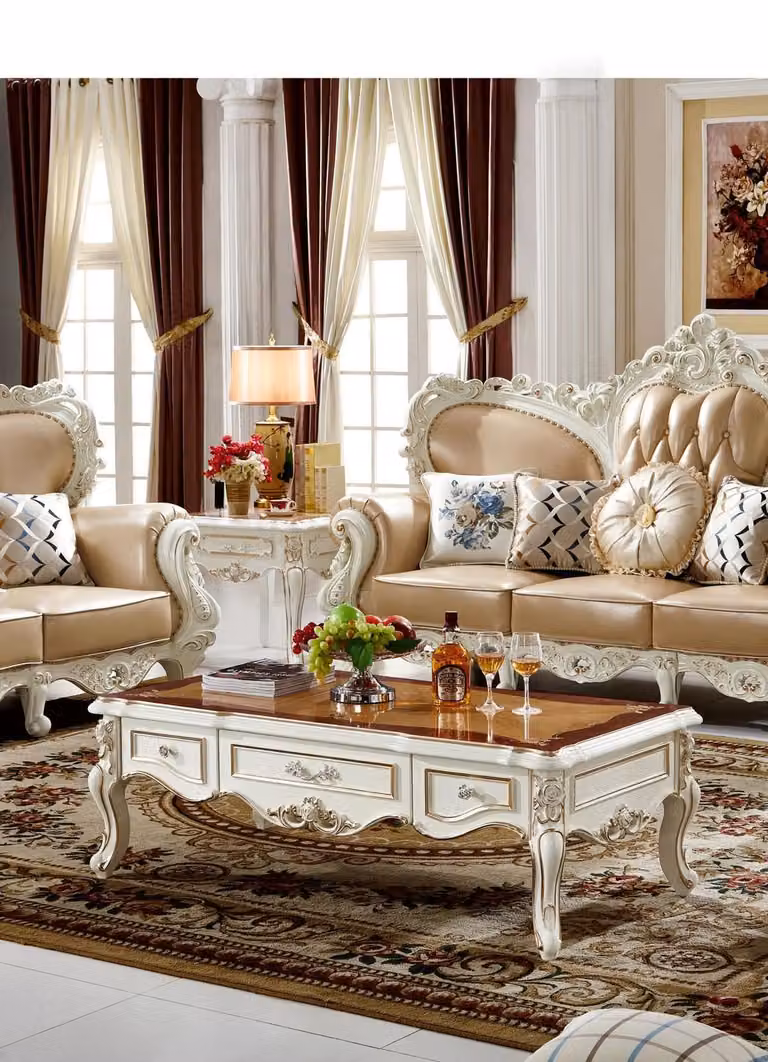 Couchtisch Weiß Luxus Elegantes Wohnzimmer Design Tische Klassische Möbel