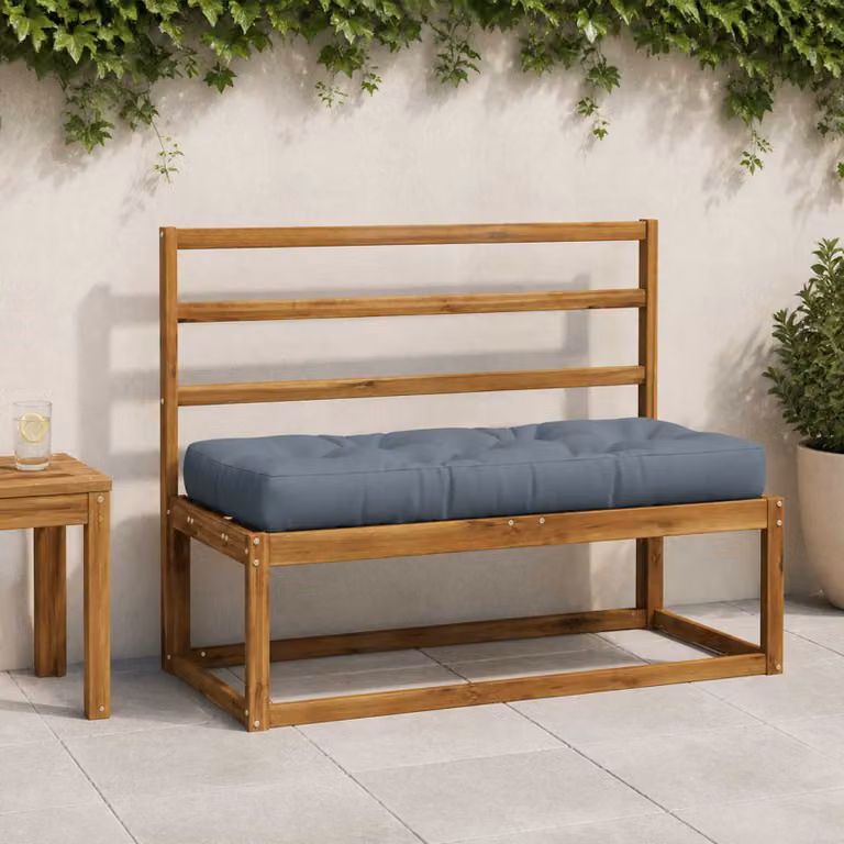 vidaXL Cuscino per Pallet VIANEN Blu in Poliestere con Rivestimento Lavabile L: 120 cm, P: 50 cm, H: 12 cm