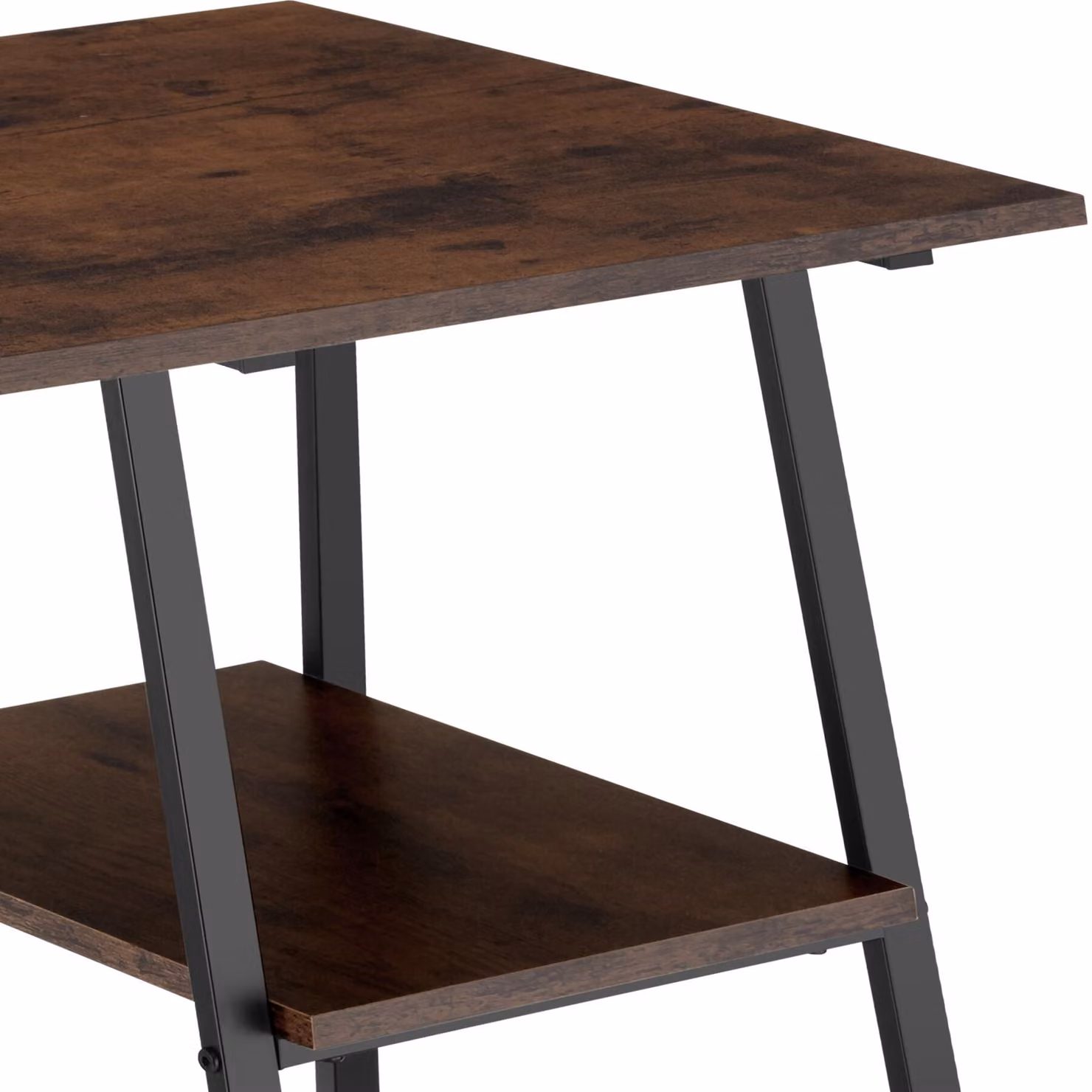 Scrivania da ufficio TecTake GmbH in stile industriale, colore marrone e nero, L: 120 cm, P: 50 cm, H: 73,5 cm – 1