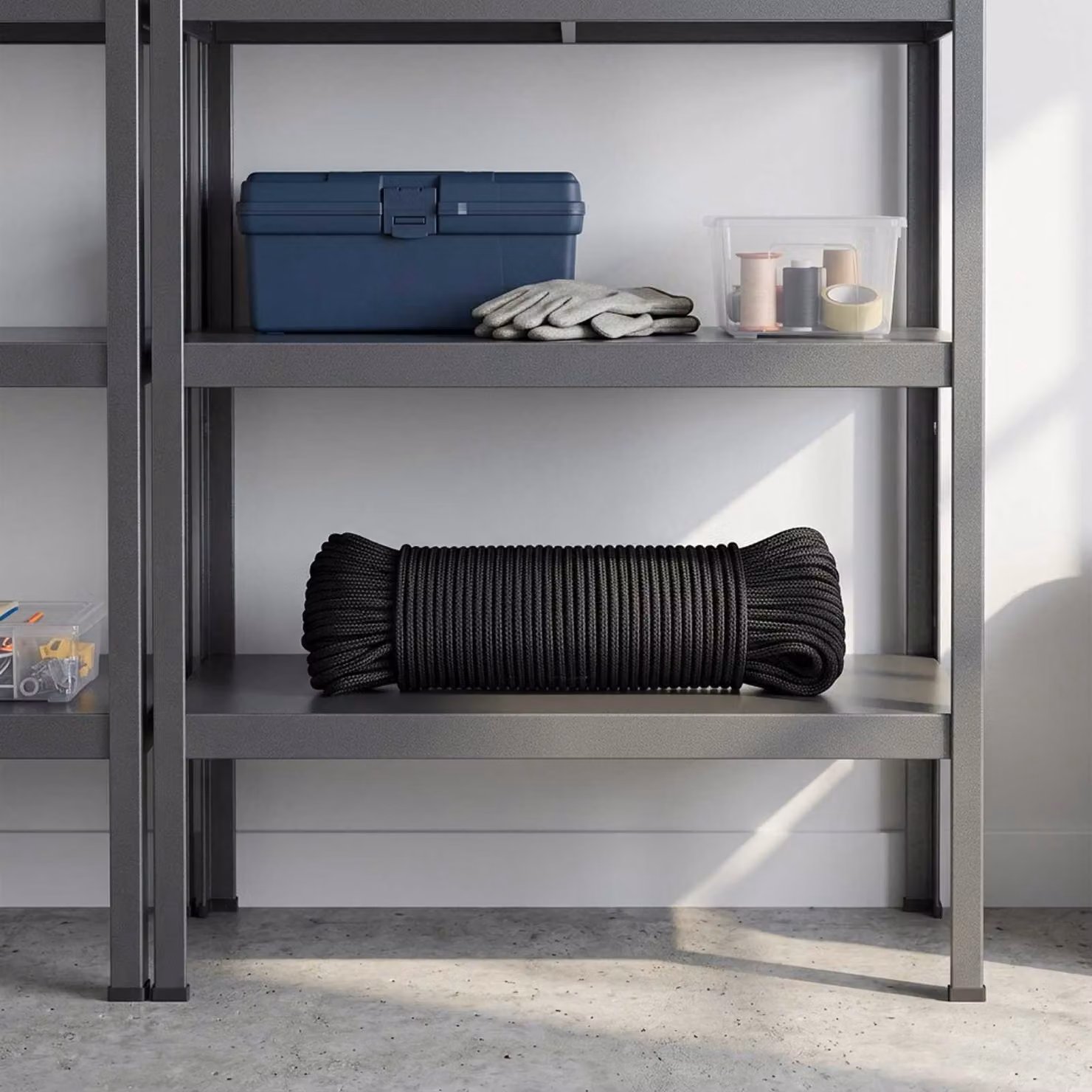 Corda multiuso vidaXL in plastica nera, diametro 3 mm, lunghezza 250 m