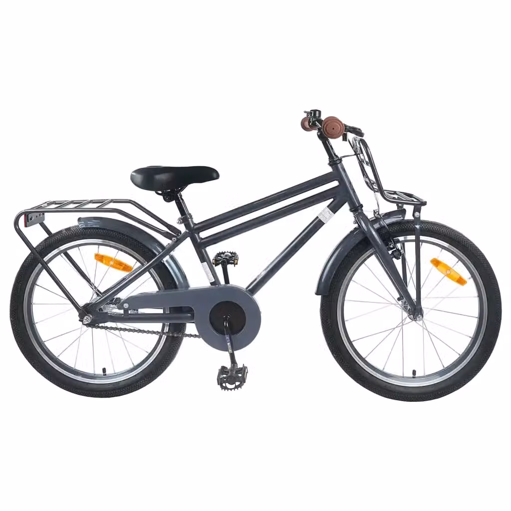 Bicicletta per bambini da 22 pollici grigia con componenti in metallo e gomma – 2