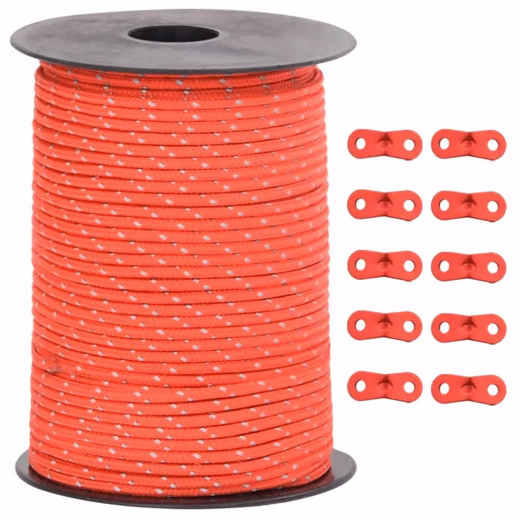 Corda Tenda con Strisce Riflettenti e Chiavi 50 m 3 mm