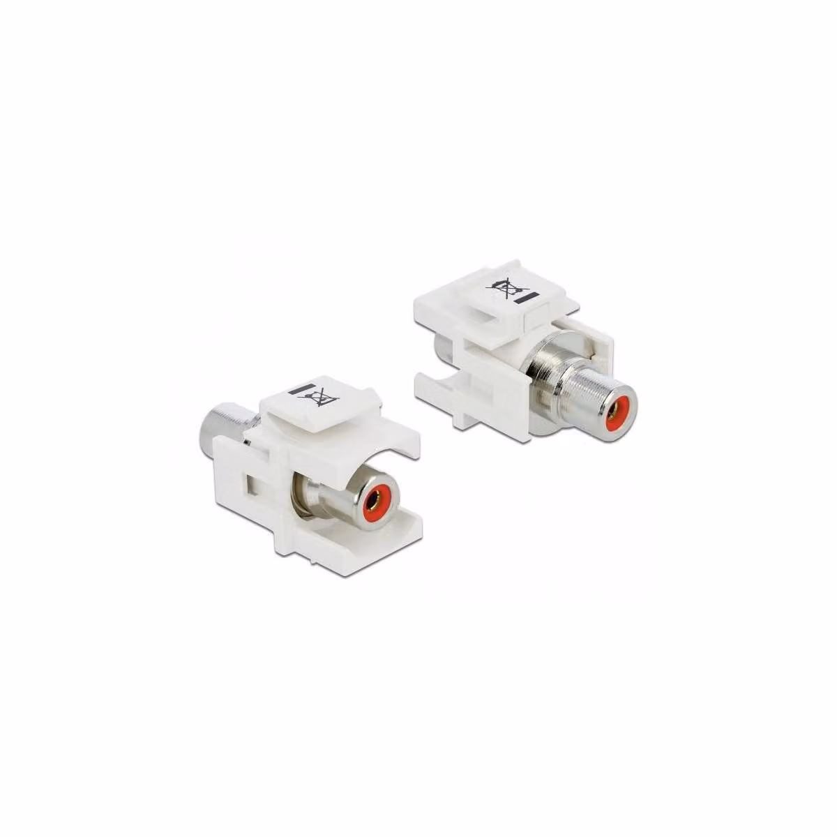 Delock Keystone Modul Cinch Buchse > Cinch Buchse rot/weiß