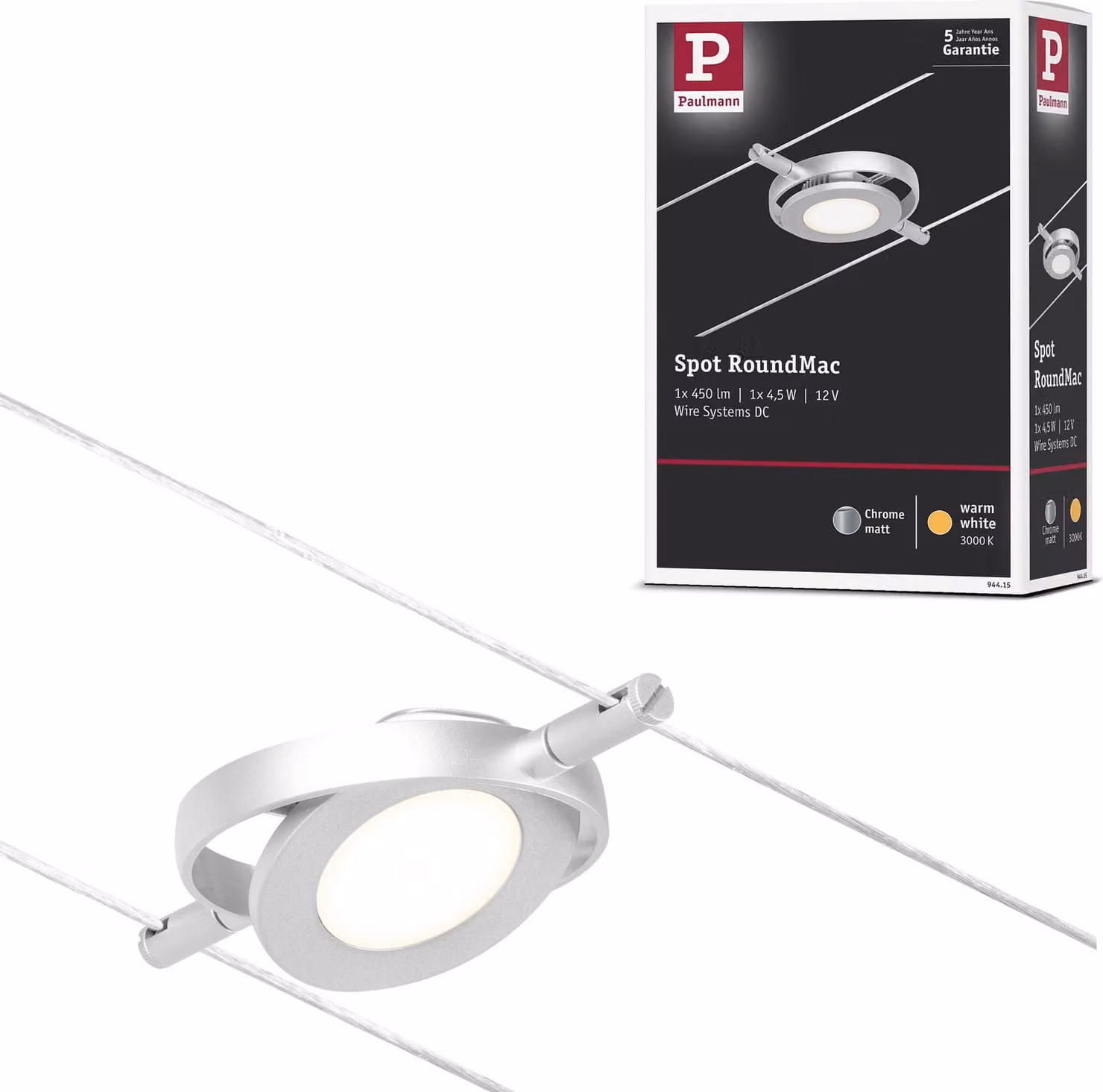 Sistema di cavi LED Paulmann CorDuo Faretto singolo RoundMac