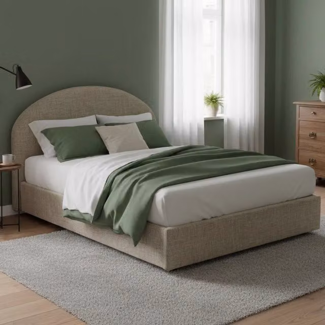 Letto Matrimoniale con Contenitore Talamo Italia, Modello Moderno Sfoderabile Grigio, L/P: 160 x 190 cm