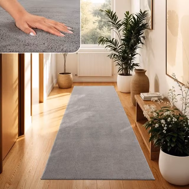Tappeto Calia Italia grigio, L: 80 cm, P: 300 cm – 1