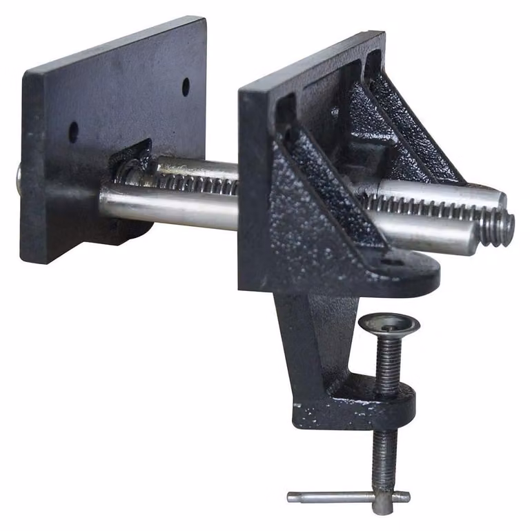 Morsa robusta in legno, ideale per la lavorazione del legno, con ganasce da 15,2 cm