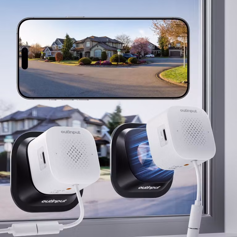 Telecamera da finestra wi-fi - 3MP 2K - Inclinazione regolabile 18° - 2,4 GHz e 5 GHz