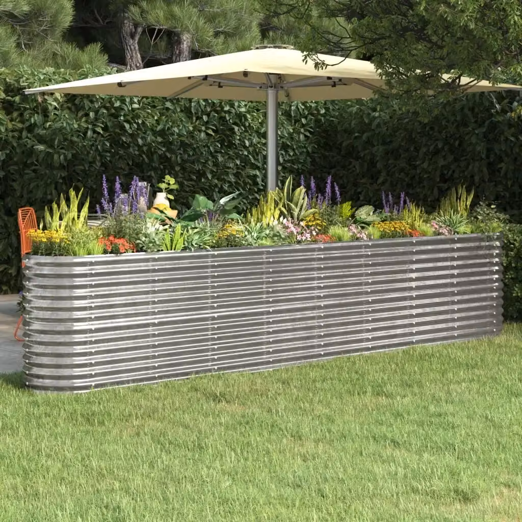 Letto da giardino per orto e fiori DESIGN IN in acciaio zincato argento L: 332 cm, P: 40 cm, H: 68 cm – 2