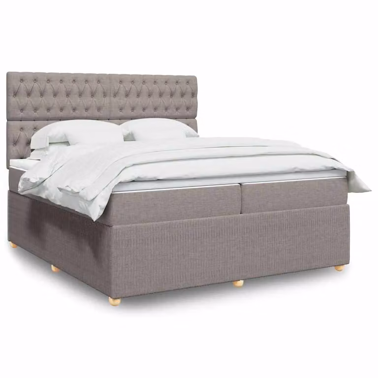 vidaXL Giroletto a Molle con Materasso Ibrido in Tessuto, L/P: 200 x 200 cm