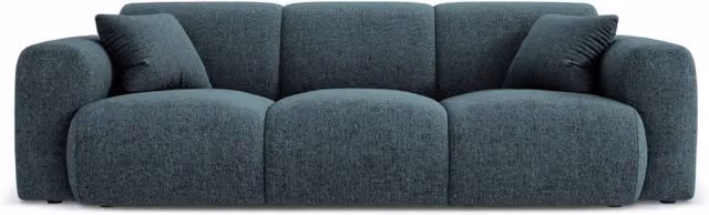 Divano 3 posti Nolio Cosmopolitan Design in ciniglia colore petrolio L: 235 cm, P: 84,5 cm, H: 72 cm – 1