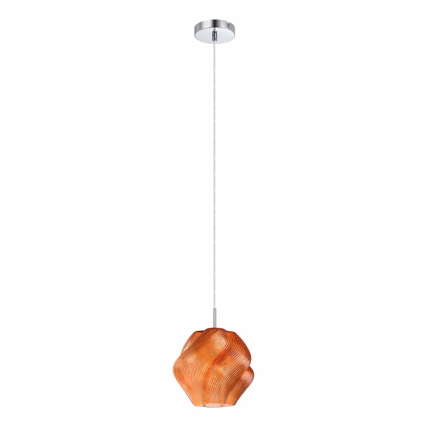 EGLO Lampada a sospensione Meliciano, dimmerabile, Giallo / Arancione, Soggiorno / Sala da pranzo, Vetro, Lampada a sospensione