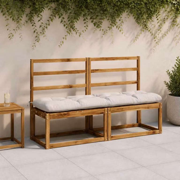 vidaXL Cuscini per Panchina VIANEN 2 pz 100% Poliestere Bianco