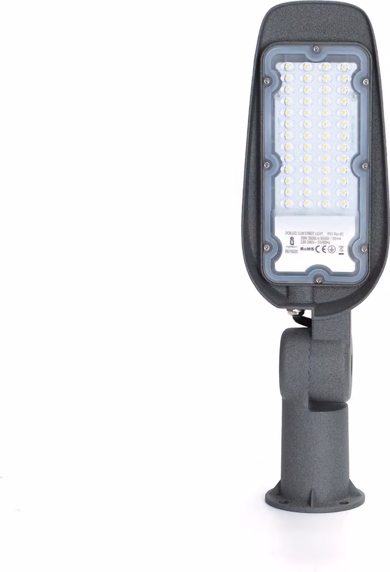 Lampione stradale a LED IP65 - 30 W, 2550 lumen - 6500 K, bianco luce diurna