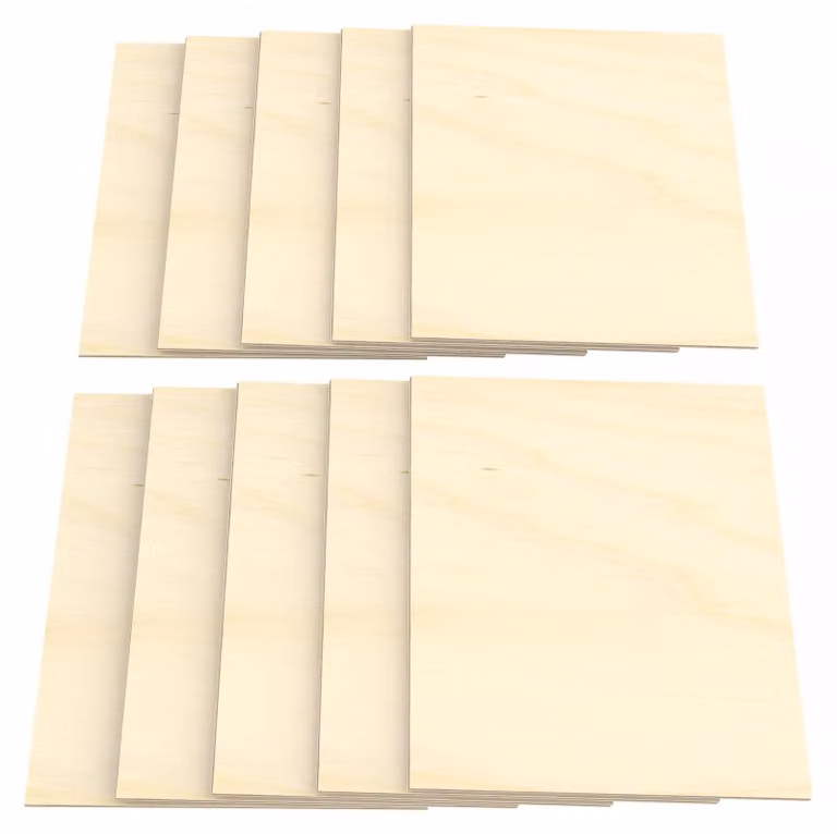Set di 10 pannelli multistrato da 5 mm - legno di betulla, formato A4 - per lavori di bricolage e lavorazione del legno