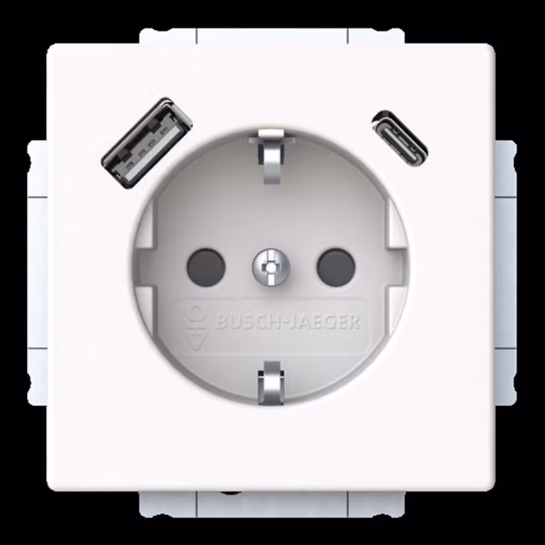 Busch-Jaeger SCHUKO Steckdose USB-A+C 20 EUCB2USBAC-884 (2CKA002011A6310)