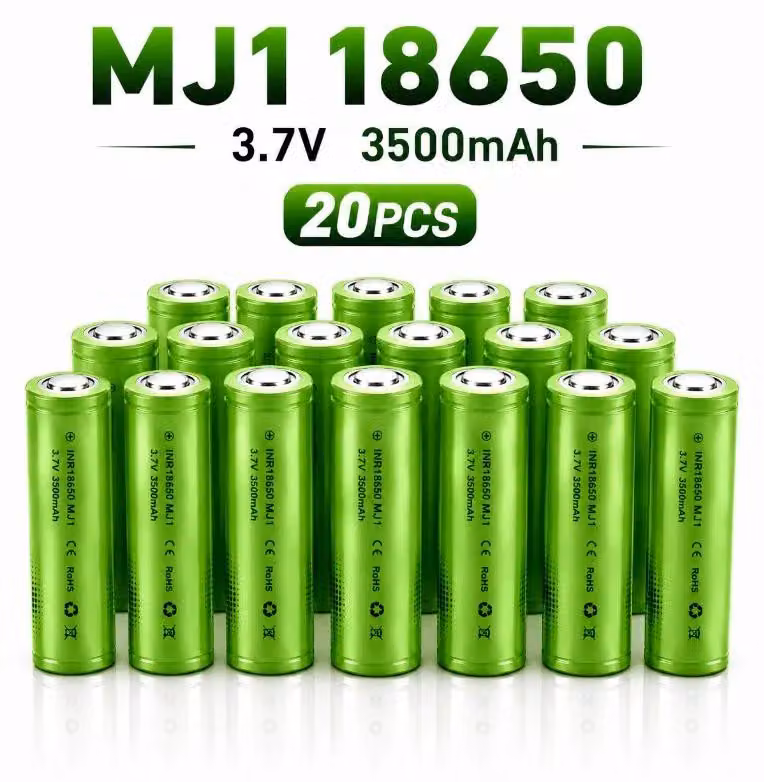 Batterie agli ioni di litio INR18650 MJ1 - 3500 mAh - 3,7 V - Confezione da 20 - Ricaricabili
