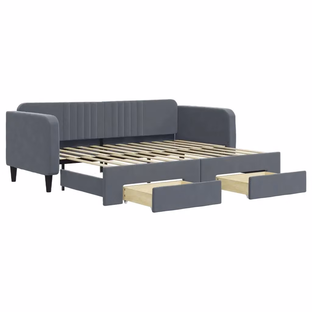 Divano Letto Moderno vidaXL Grigio con Struttura Imbottita per Soggiorno e Camera da Letto – 2