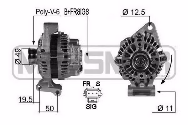 ERA 210367A Alternatore 90 A 14 V per FORD Fiesta Mk5 berlina (JH1, JD1, JH3, JD3), FUSION (JU) e MAZDA 2 (DY)