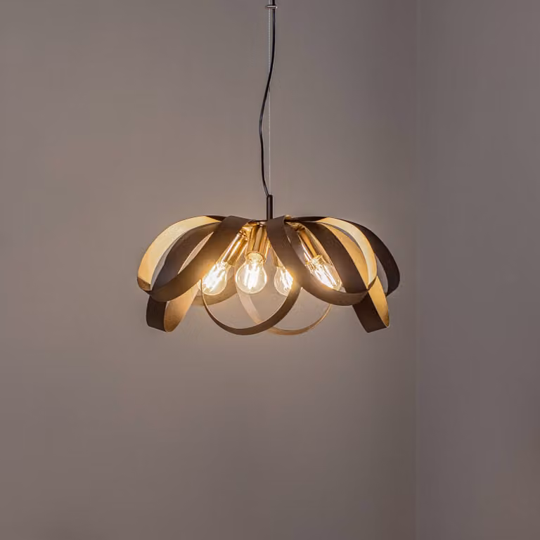 Lampada a sospensione Petla Domiluce, dimmerabile, Nero, Soggiorno / Sala da pranzo, Metallo, Moderno, Lampada a sospensione