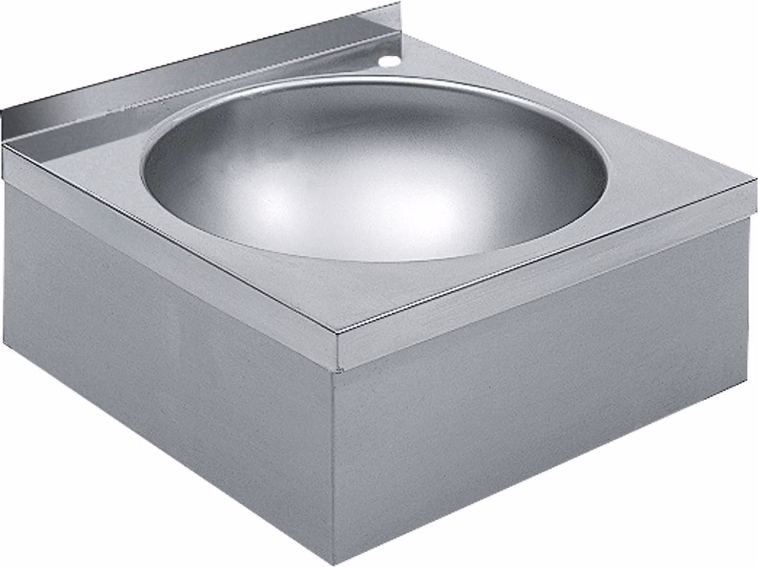 KWC AR Lavabo singolo, ANIMA, acciaio inox, 450x175x450 mm, con sfioratore, con rubinetto.