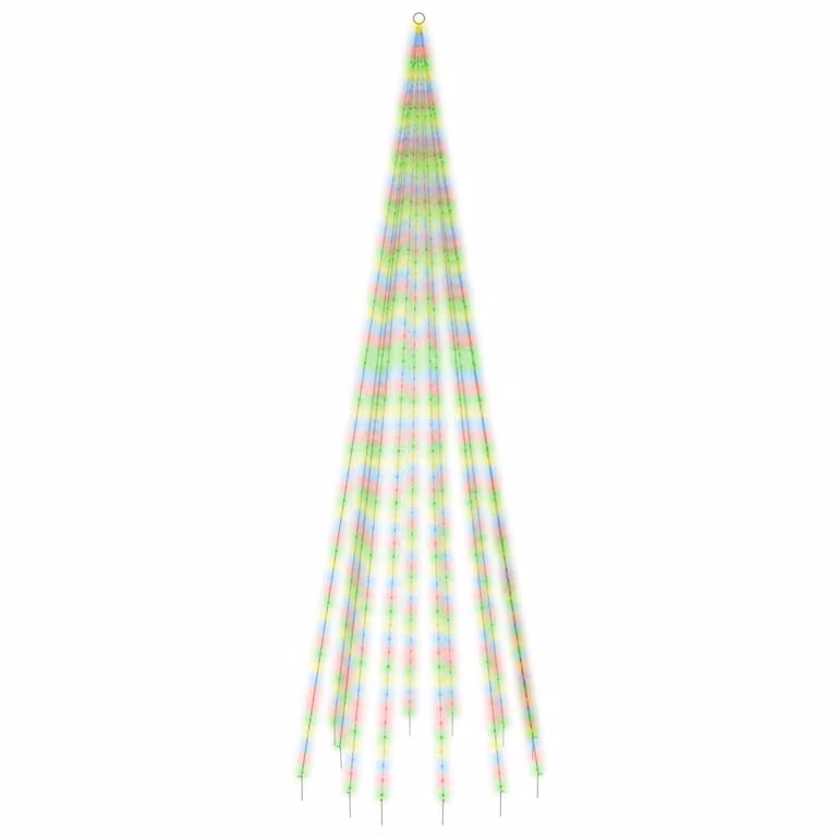 Albero di Natale Pennone Colorato 732 LED 500 cm