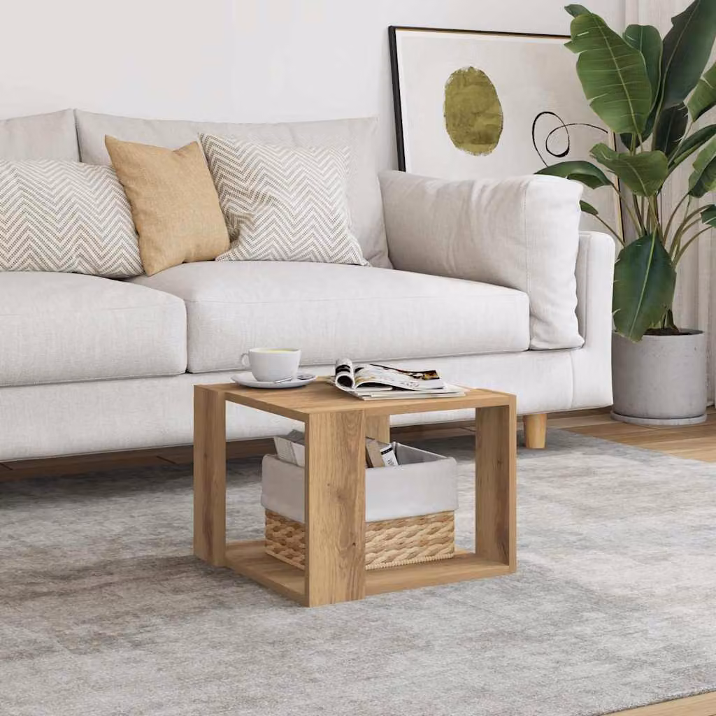 vidaXL Tavolino da salotto moderno in legno marrone L/P/H: 40 x 40 x 30 cm