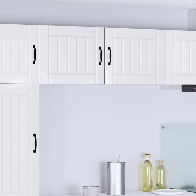 Armadietto a muro moderno vidaXL LUCCA Bianco Lucido con ante a battente e ripiani interni L: 50 cm, P: 31 cm, H: 40 cm