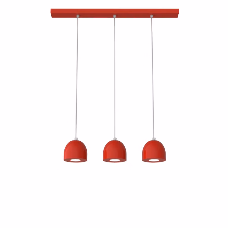 Lampada A Sospensione Campanella Linear X3 Monocolore Lucida
