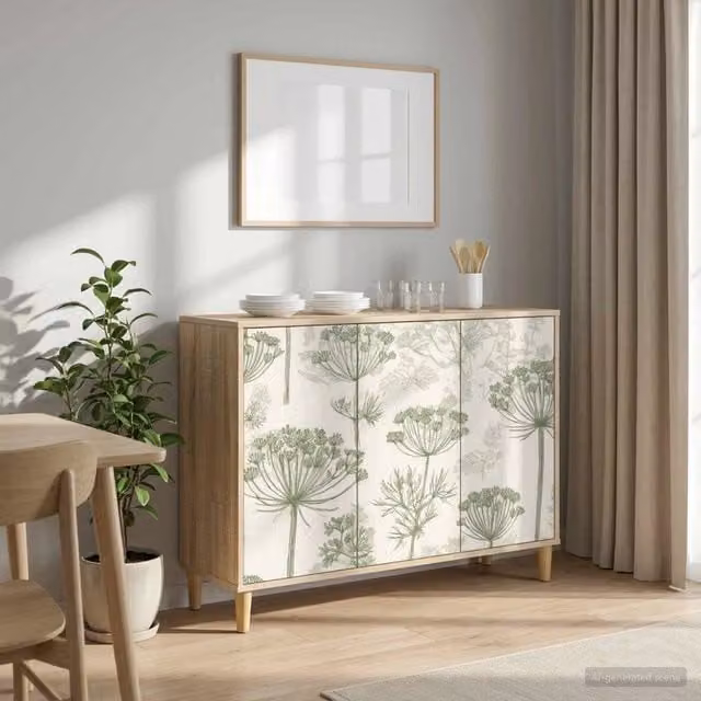 Credenza moderna GOTHA vidaXL in legno MDF color marrone L: 102 cm, P: 33 cm, H: 75 cm