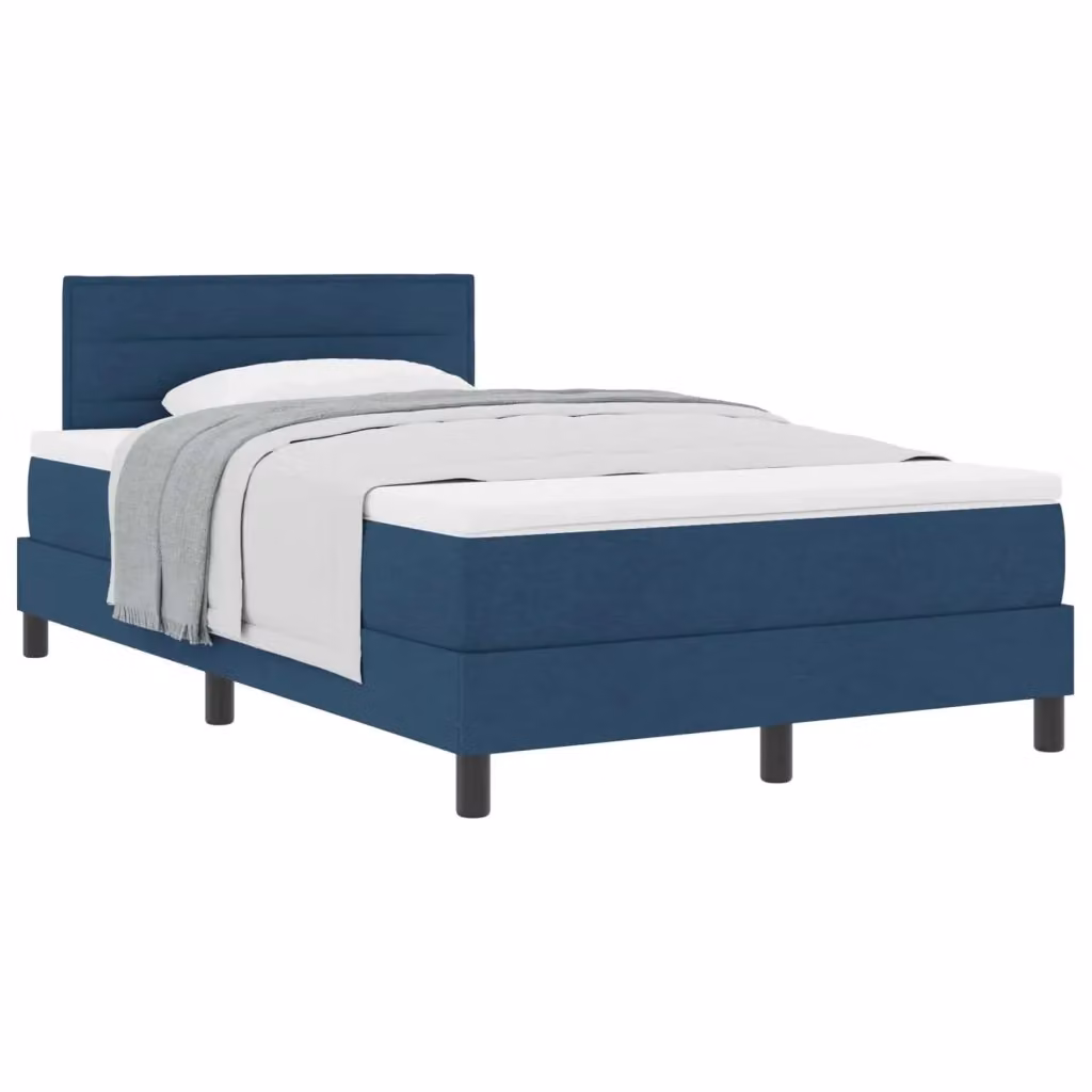 Letto ibrido con materasso e testiera in tessuto blu vidaXL L/P: 120 x 200 cm – 2