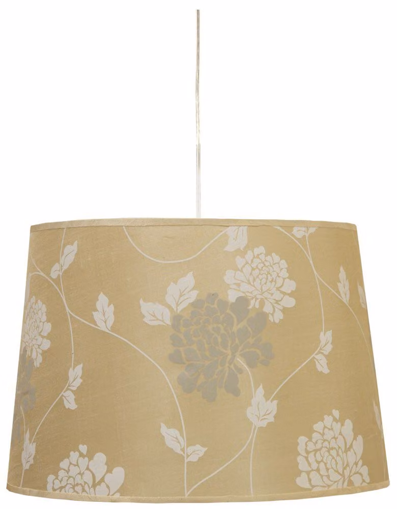 Illuminazione a sospensione KAREN - 1xE27, 60W, bianco / beige scuro