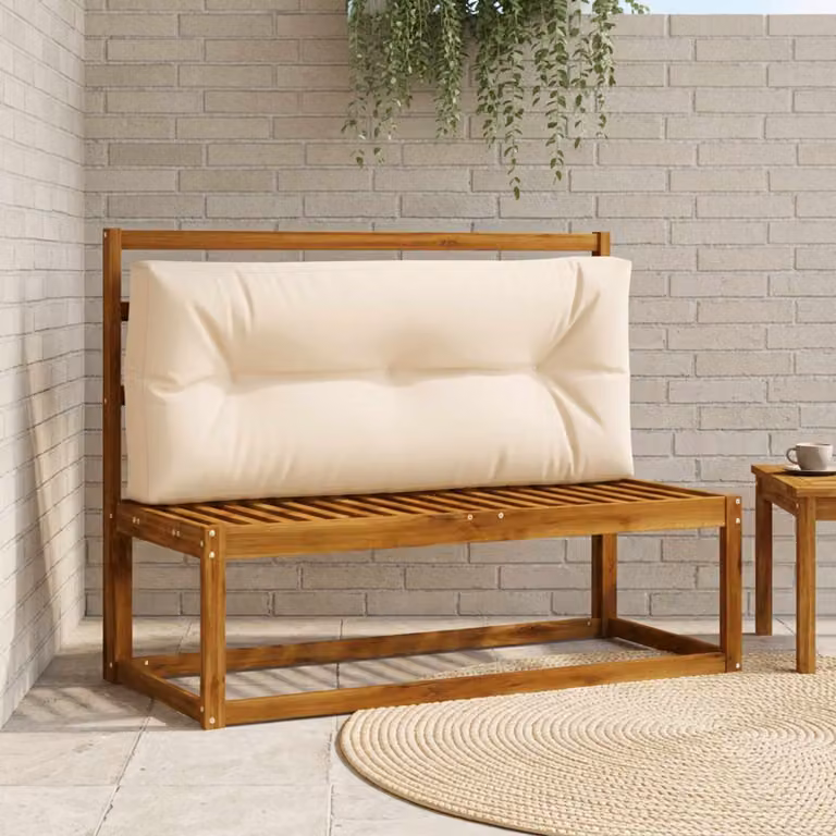 Cuscino per schienale di pallet vidaXL VIANEN in poliestere beige con rivestimento rimovibile e resistente ai raggi UV