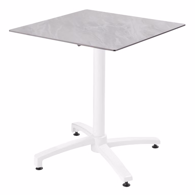 Tavolo quadrato 70 x 70 cm inclinabile in laminato effetto marmo - Oviala Opéra
