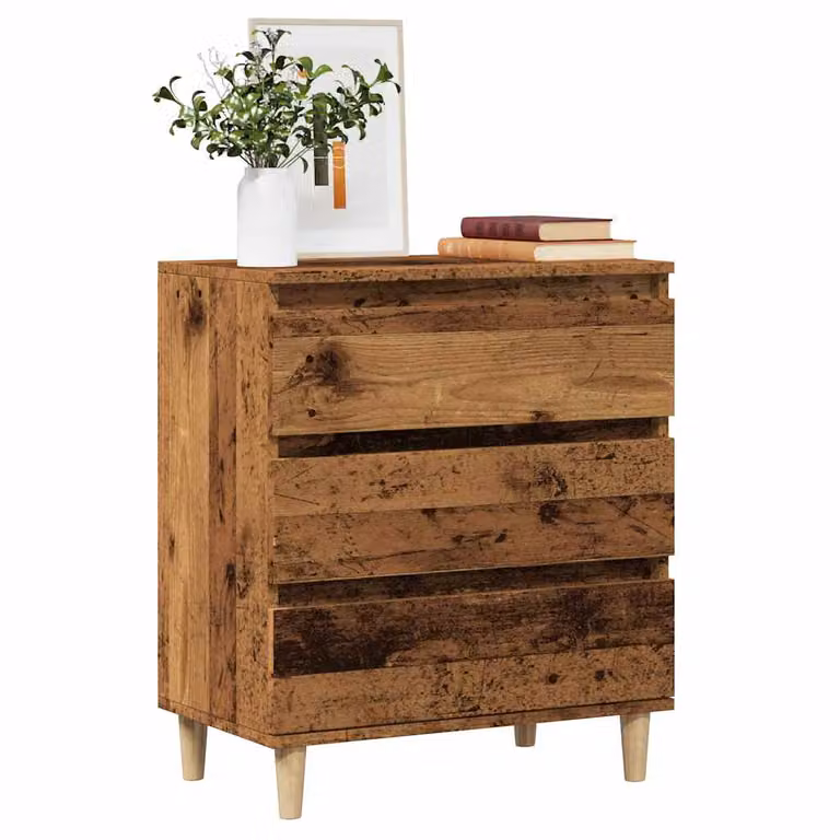 Credenza in legno stile rustico vidaXL, colore marrone, L: 60 cm, P: 35 cm, H: 70 cm