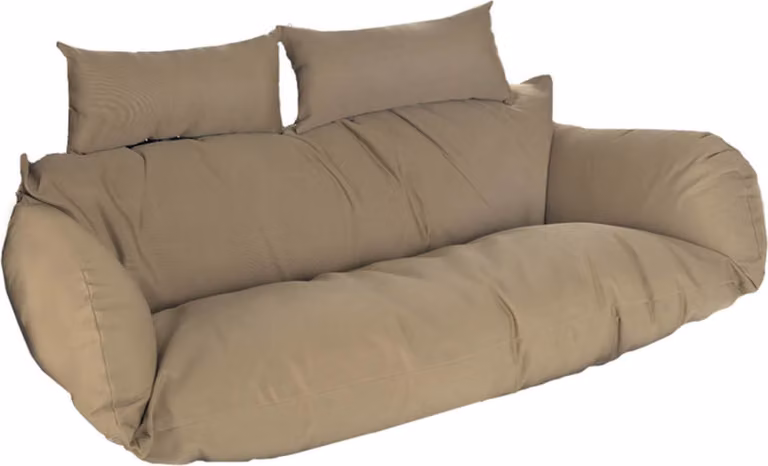 Home Deluxe Cuscino per sedia sospesa in polyrattan TWIN - Marrone - 105 x 41 x 45 cm | Cuscini per esterni, cuscini